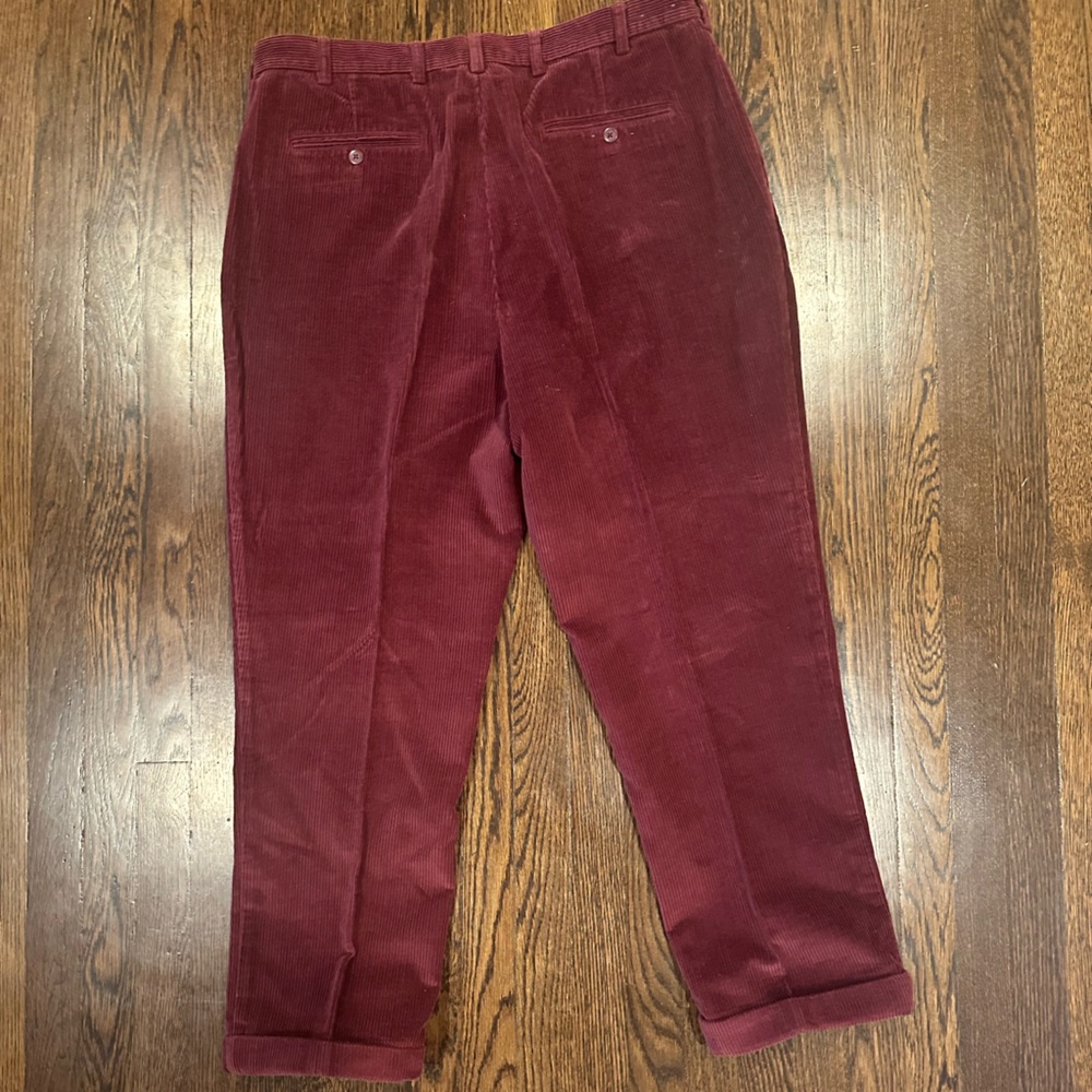 Jos. A. Bank Maroon/Burgundy Corduroy Pants 40/30 - Picture 4 of 4